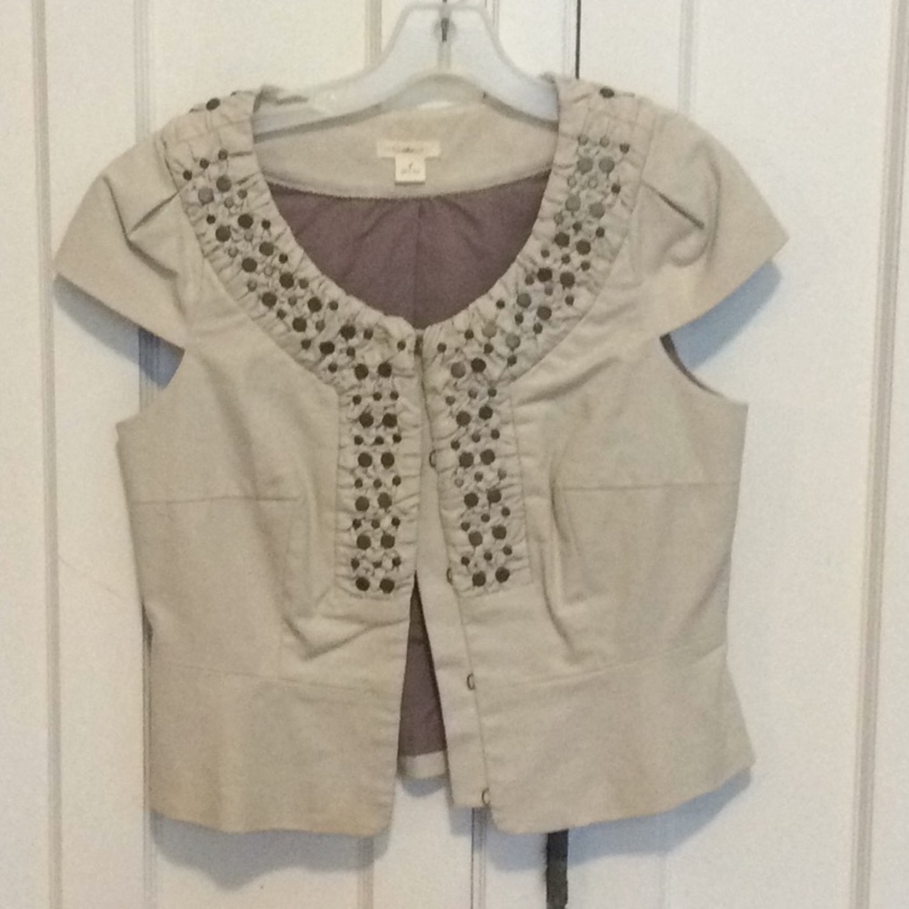 Anthropologie jacket w metal trim Size 6